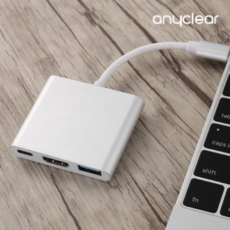 �ִ�Ŭ���� TCH10 3in1 type C to HDMI �ƴ��� ��ȯ���̺�